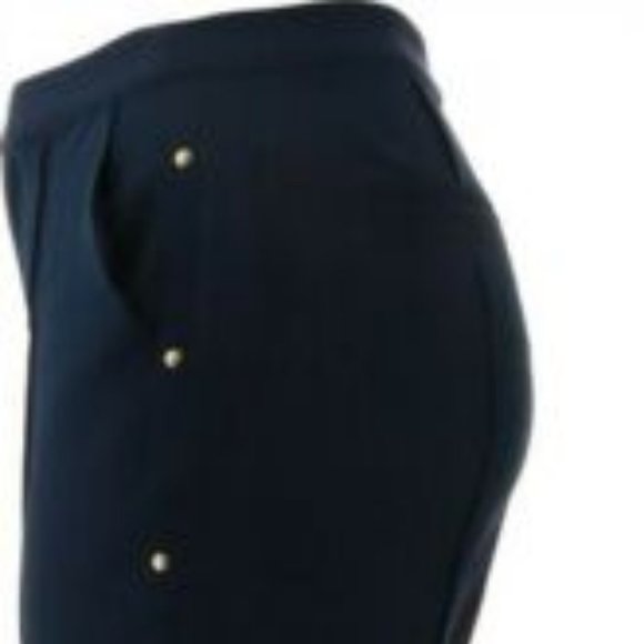 NWT G.I.L.I. BUTTON SIDE NAVY BOOT CUT PANTS 26 - Picture 6 of 14